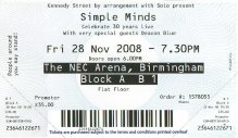 Simple Minds - ticket